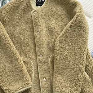 Zara Beige Sherpa Jacket